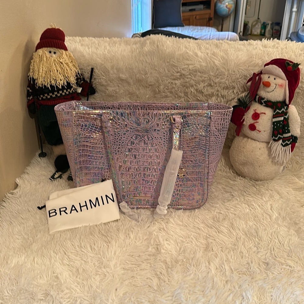 Brahmin Violet Wonderland Genuine Leather NWT. Offers welcome!